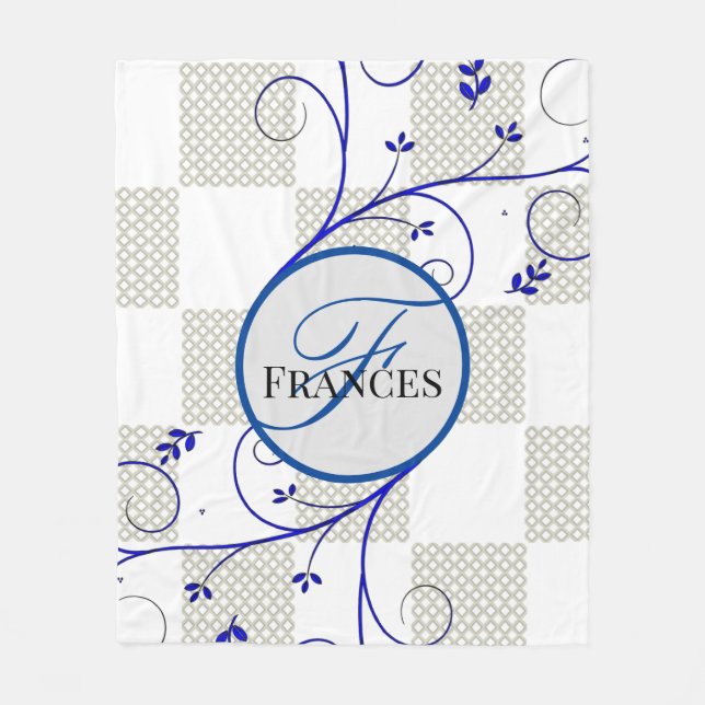 Manta Polar Monogramada Fleece Blanket Personalizada (Anverso)