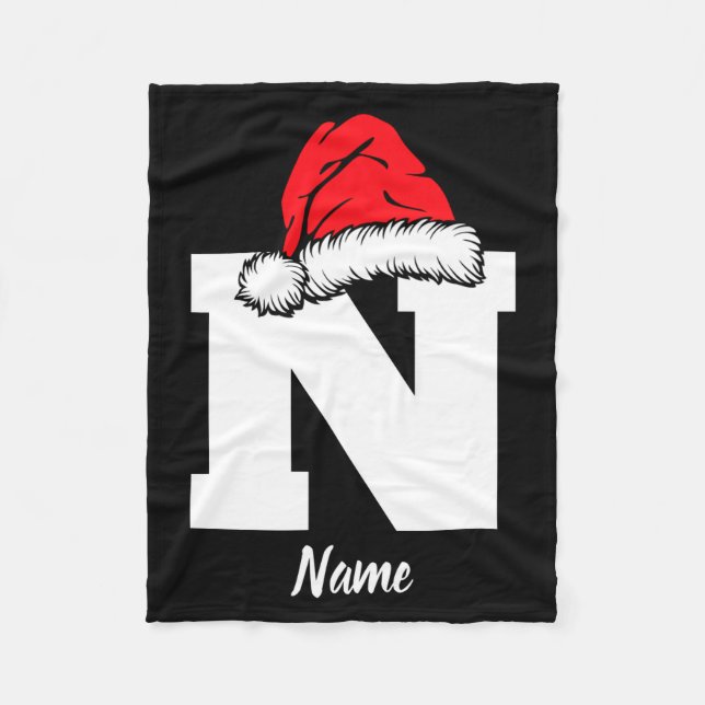 Manta Polar Monogrammed Family Christmas With Name  (Anverso)
