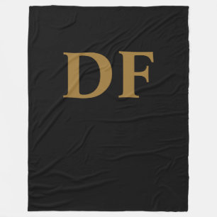 Manta Polar Monogramo dorado Fleece Blanket