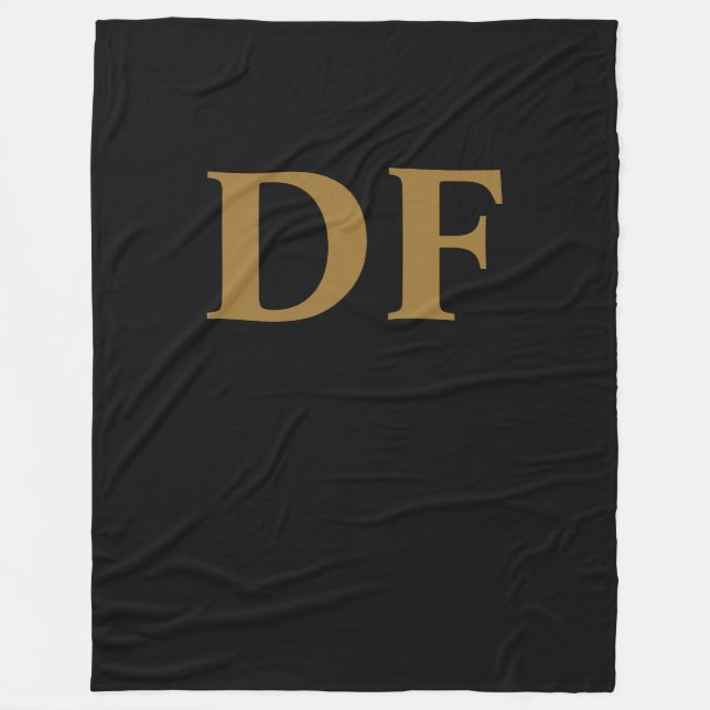 Manta Polar Monogramo dorado Fleece Blanket (Anverso)