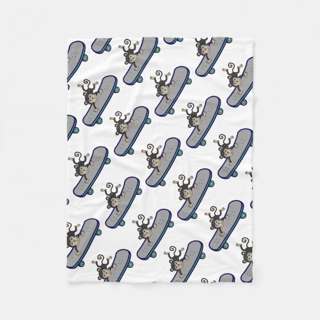 Manta Polar monopatines del montar a caballo del mono del bebé (Anverso)