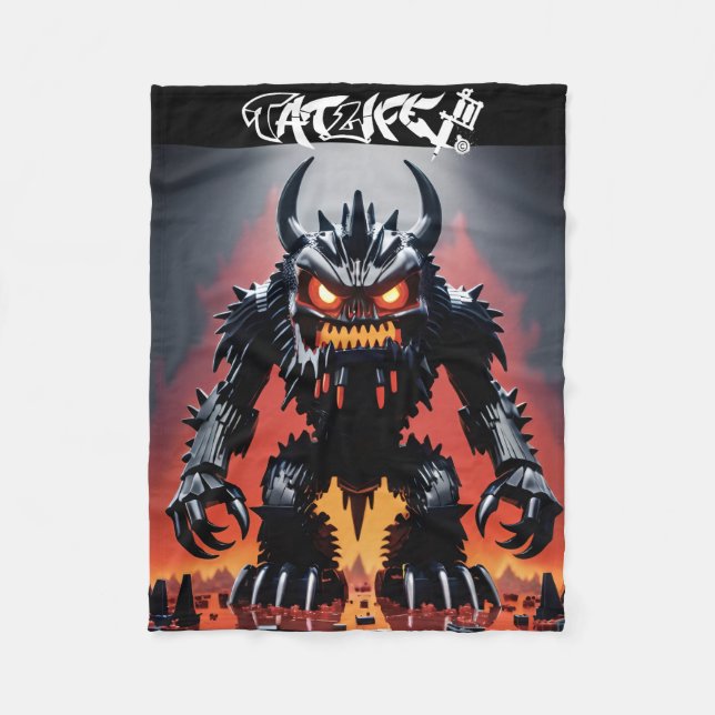 Manta Polar Monster Blanket de Robo-Block (Anverso)
