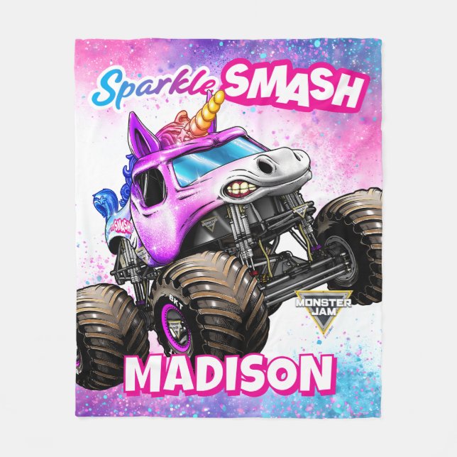 Manta Polar Monster Jam Sparkle Smash - Personalizado (Anverso)