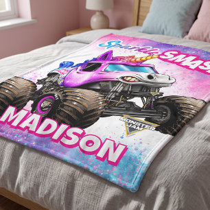 Manta Polar Monster Jam Sparkle Smash - Personalizado
