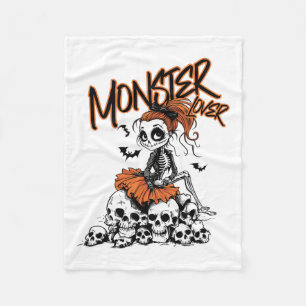 Manta Polar Monster Lover Fun Skeleton Ghoul Cute Vintage Hall