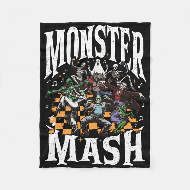 Manta Polar Monster Mash Retro Halloween Funny Monster Spooki (Anverso)