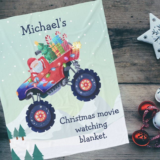 Manta Polar Monster navidades Camión Santa Mirando (Subido por el creador)