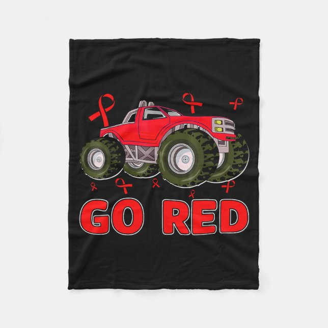 Manta Polar Monster Truck February Heart Disease Awareness Mon (Anverso)