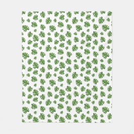 Manta Polar Monstera Leaf Fleece Blanket