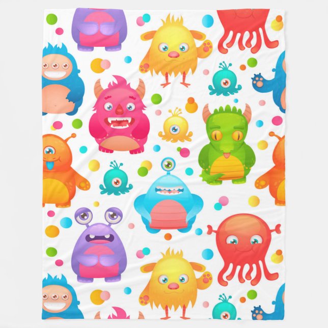 Manta Polar Monsters Colorful Boy's Room Large (Anverso)