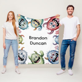 Manta Polar Monstruos Coloridos 3ª. Regalo de fiesta de cumple