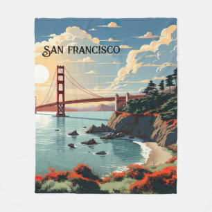 Manta Polar Montaje inspirado en el viaje en San Francisco