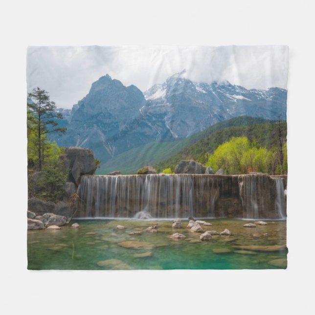 Manta Polar Montaña de la nieve del dragón del jade del valle (Frente (Horizontal))