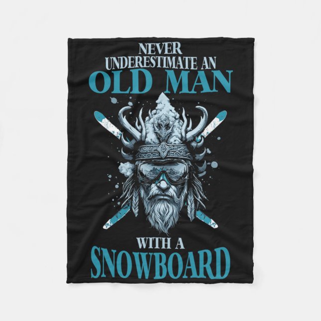 Manta Polar Montaña de snowboard nórdica fanático de la nieve  (Anverso)