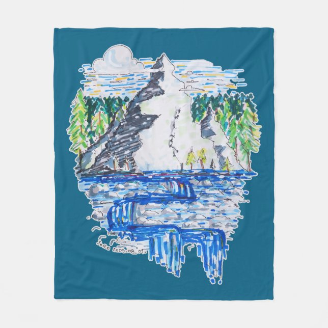 Manta Polar Montaña fresca (Anverso)