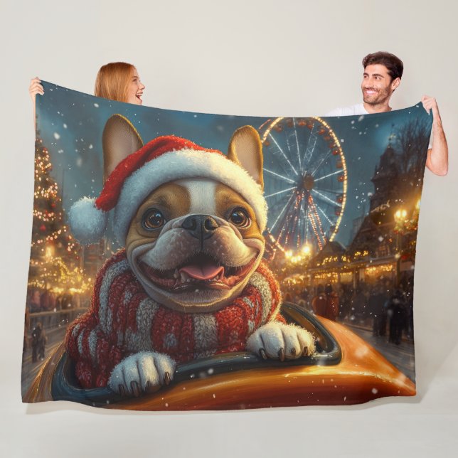 Manta Polar Montaña Rusa Perro Boxer Navidad (In situ)