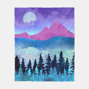 Manta Polar Montañas Amethyst Mist