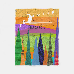 Manta Polar Montañas Artsy de la Flota Farmacéutica