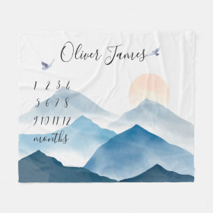 Manta Polar Montañas, calendario mensual