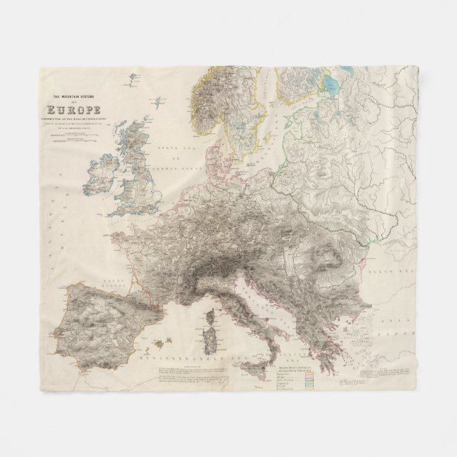 Manta Polar Montañas de Europa (Frente (Horizontal))