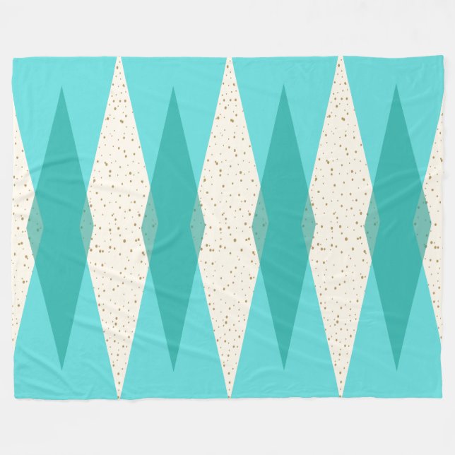 Manta Polar Montañas de Fleece Argyle Moderno de Mid Century (Frente (Horizontal))