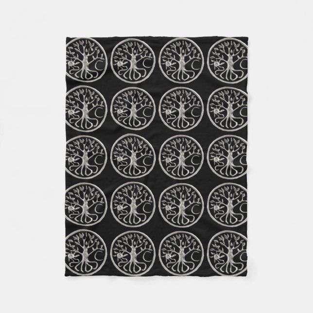 Manta Polar Montañas De Fleece Tree Of Life (Anverso)