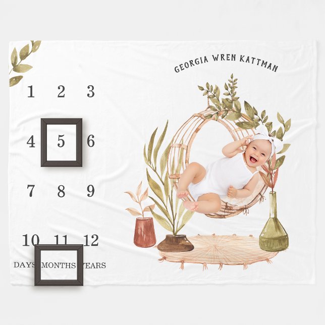 Manta Polar Montañas de hito para niños de Boho neutro de géne (Subido por el creador)