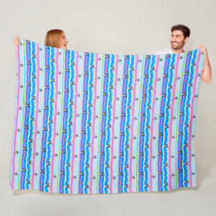 Manta Polar Montañas de la Fleece KiniArt de Boston Terriers
