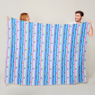 Manta Polar Montañas de la Fleece KiniArt de Boston Terriers