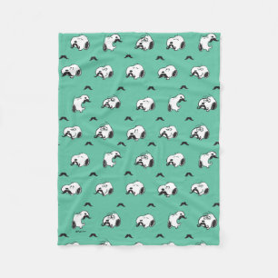 Manta Polar Montañas de Snoopy y Patrón Verde azulado