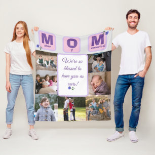 Manta Polar Montañas fotográficas personalizadas para mamá