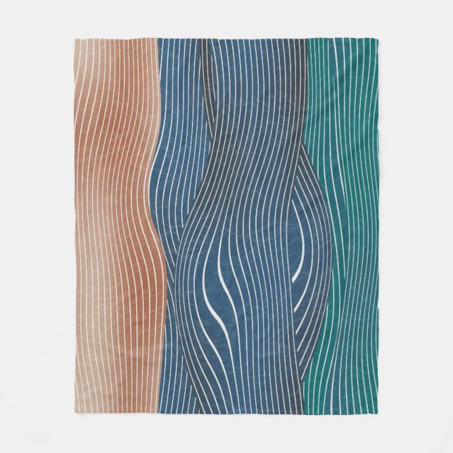 Manta Polar Montañas paisajísticas naturales: patrón sin fisur (Anverso)