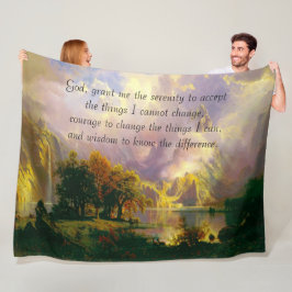 Manta Polar Montañas rocosas serenidad plegaria frazada