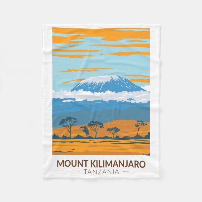 Manta Polar Monte Kilimanjaro Tanzania Tanzania África Vintage (Anverso)