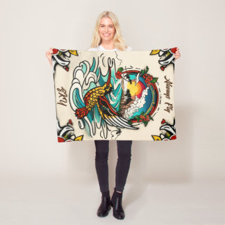 Manta Polar Monterey Tattoo Design: Un símbolo 30"X40"