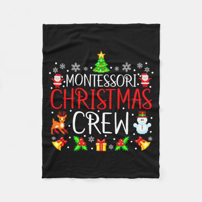 Manta Polar Montessori Christmas Crew Matching Xmas  (Anverso)