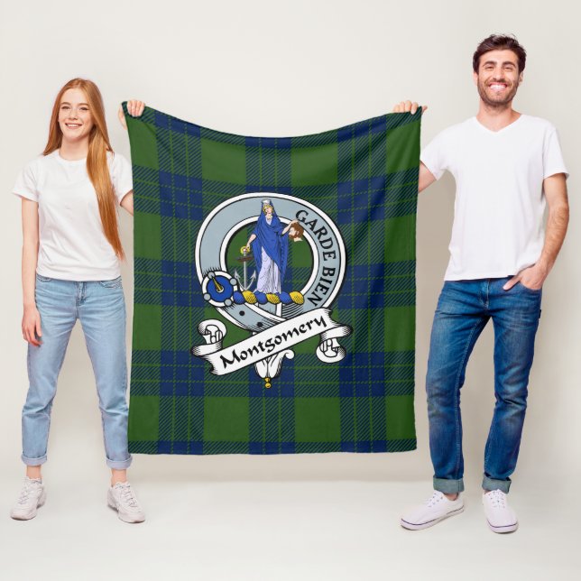 Manta Polar Montgomery Hunting Clan Badge Tartan Plaid (In situ)