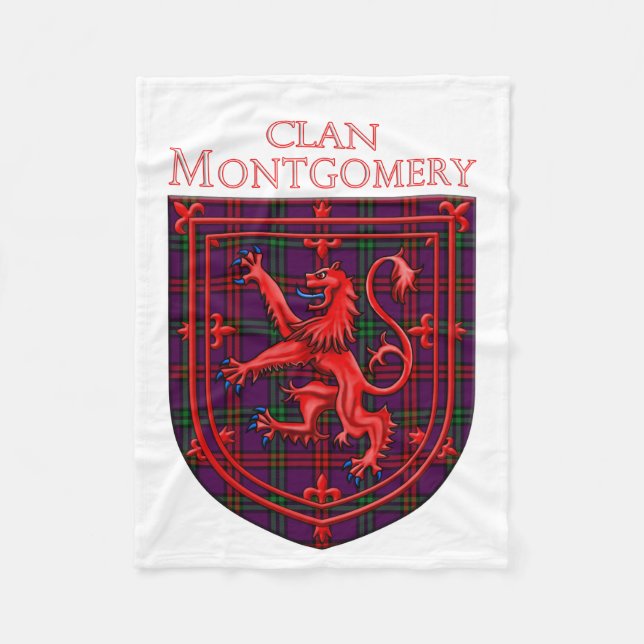 Manta Polar Montgomery Tartan Scottish Plaid Lion Rampant (Anverso)
