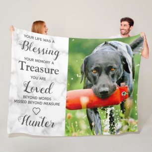 Manta Polar Monumento a Keepsake de perro fotográfico Mascota