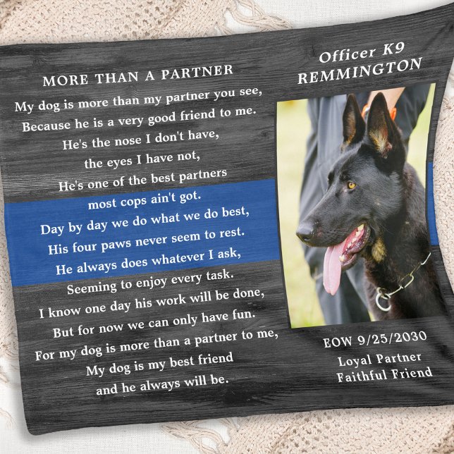 Manta Polar Monumento al perro de la policía Funcionario caído (Subido por el creador)