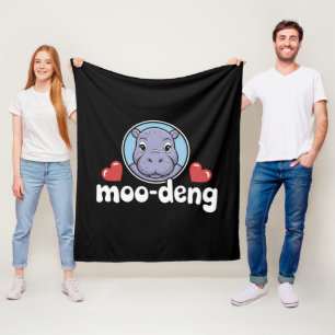 Manta Polar Moo Deng Cerdito Saltarín Imagen Tailandesa Bebé H