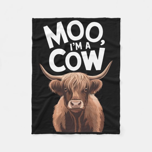 Manta Polar Moo, yo soy un traje de vaca para mujeres hombres (Anverso)