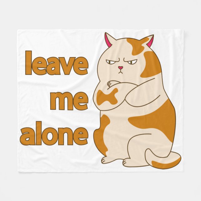 Manta Polar Moody fat cat leave me alone (Frente (Horizontal))