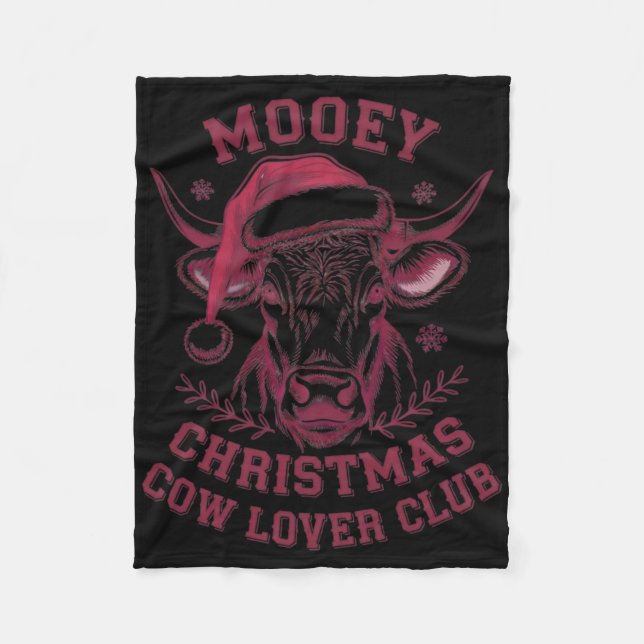 Manta Polar Mooey Christmas Western Cow Lover Club Xmas Season (Anverso)