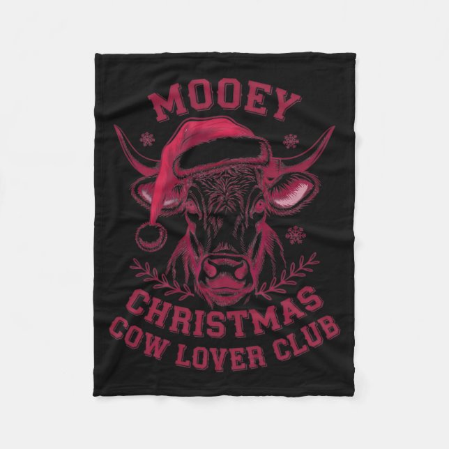 Manta Polar Mooey Christmas Western Cow Lover Club Xmas Season (Anverso)