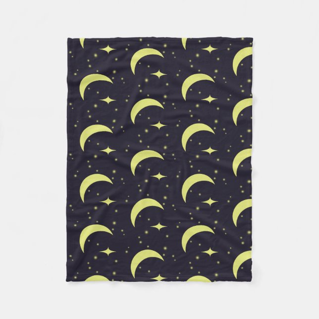 Manta Polar Moon and Stars Fleece Blanket (Anverso)