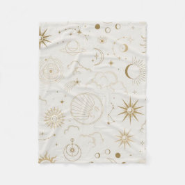 Manta Polar Moon and Stars Sky Bohemian Blanket