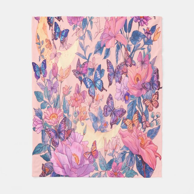 Manta Polar Moon Phase Blanket - Acogedor Tira Celestial (Anverso)