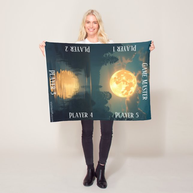 Manta Polar Moonlight Swamp TTRPG Tabletop Gaming board (In situ)