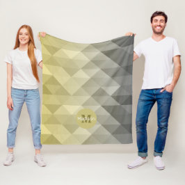 Manta Polar Moonograma de patrón geométrico ómbre de Guay gris